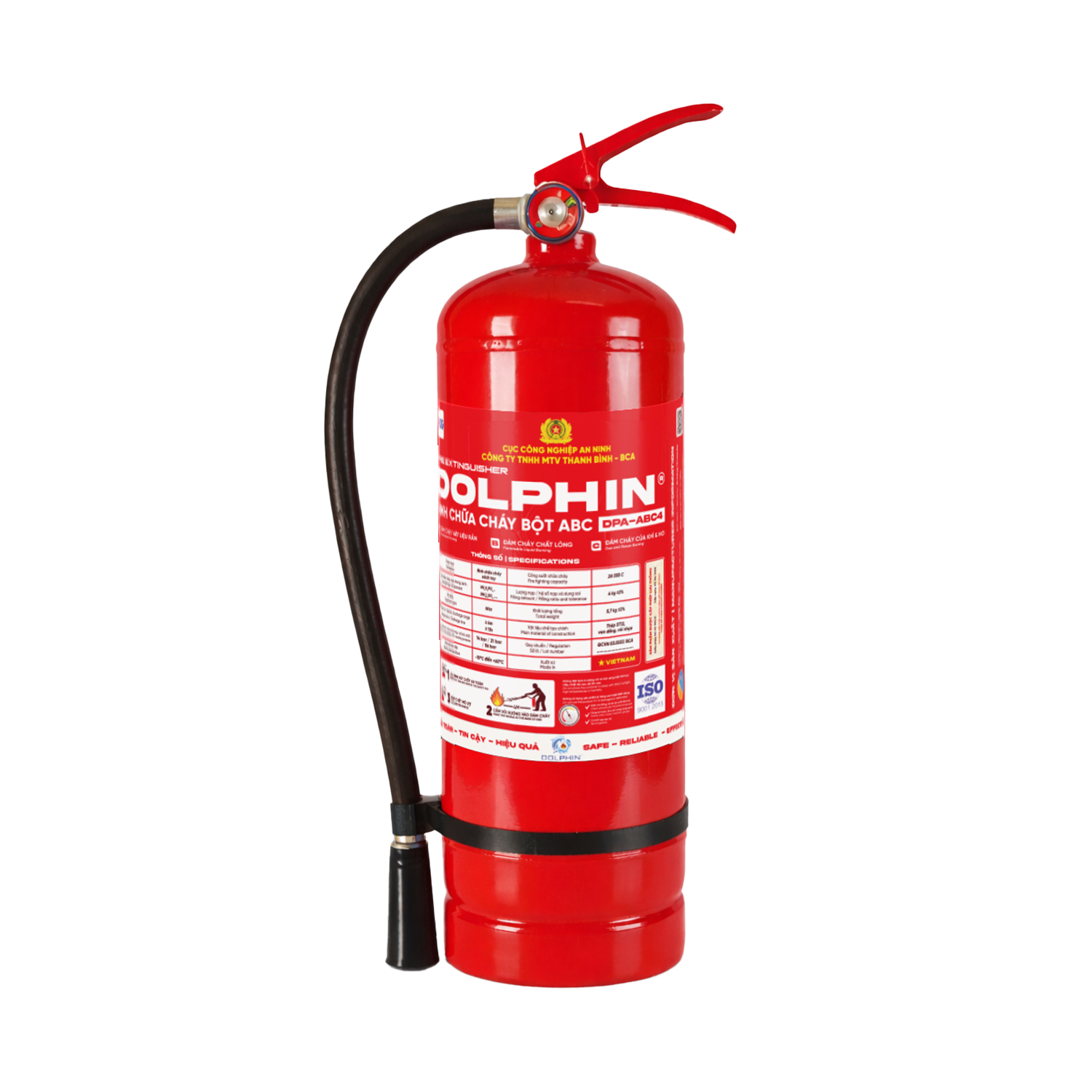 Bình chữa cháy Bột ABC Dolphin - DPA-ABC4 - BÌNH 4 KG