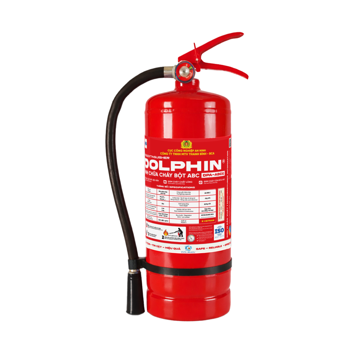 Bình chữa cháy Bột ABC Dolphin - DPA-ABC6 - BÌNH 6 KG
