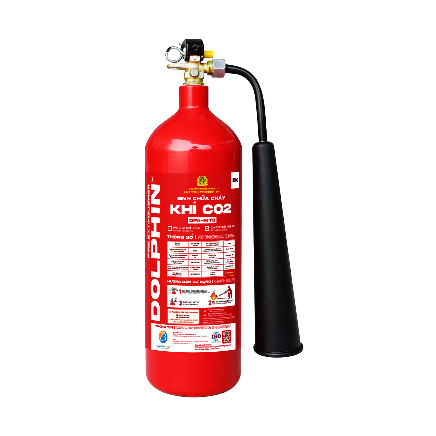 Bình chữa cháy khí CO2 - DPA-MT3 - BÌNH 3 KG